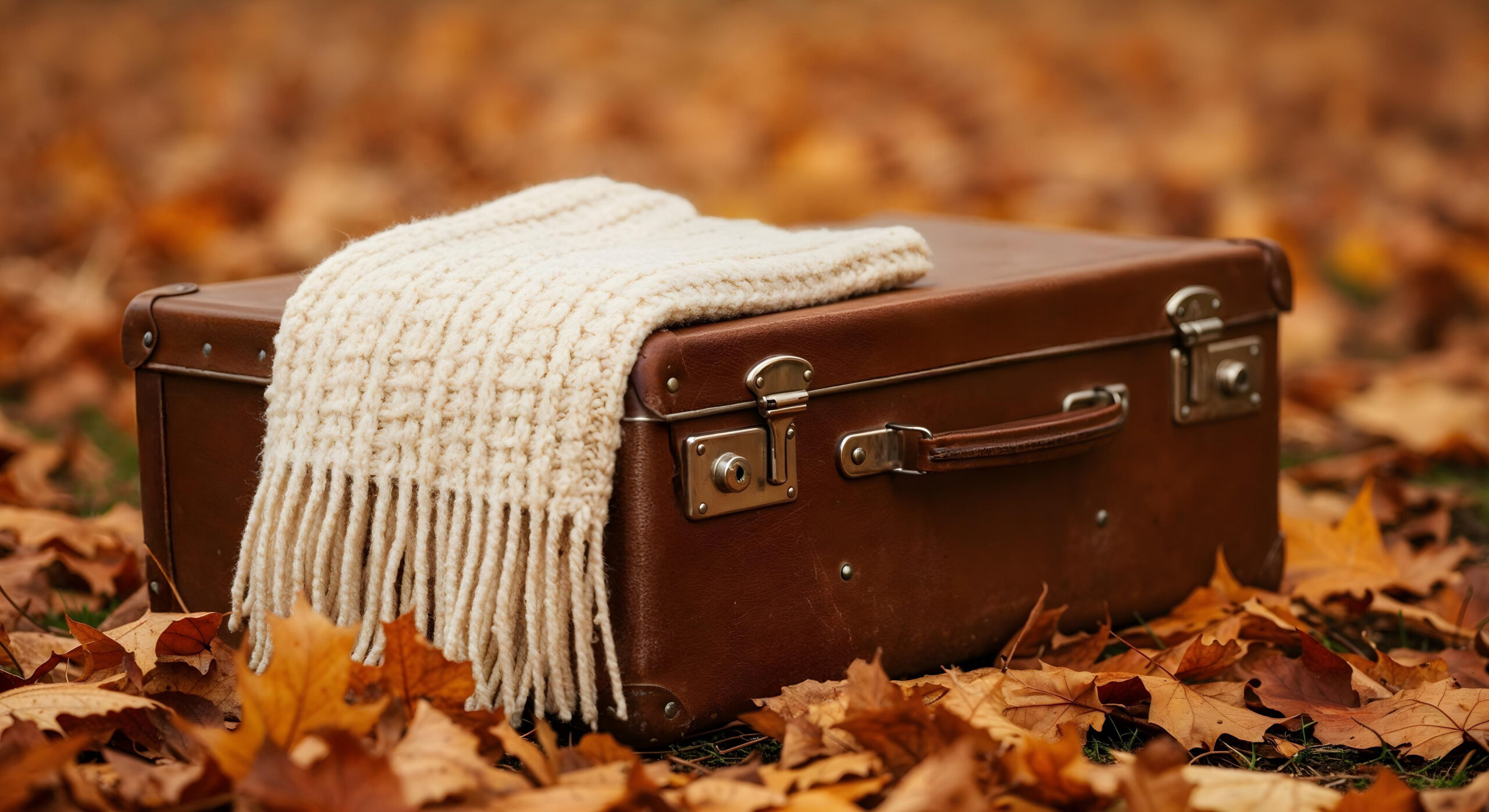 vintage-suitcase-with-scarf-autumn-leaves